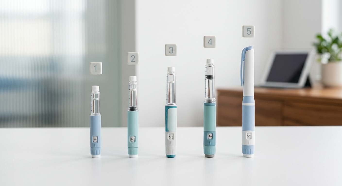 Geleidelijk opbouwschema van semaglutide dosering van 0,25 mg naar 2,4 mg per week