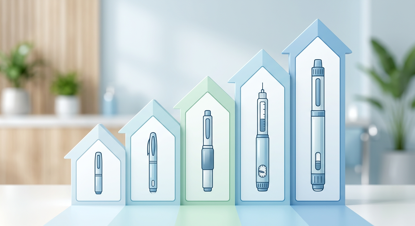 Overzicht van het Wegovy opbouwschema met vijf doseringsfasen over 16 weken