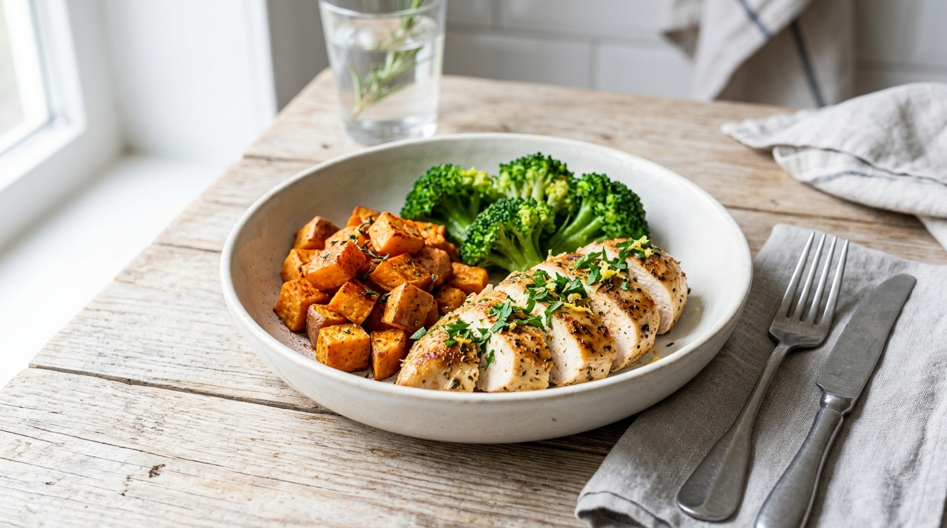 Kipfilet met zoete aardappel